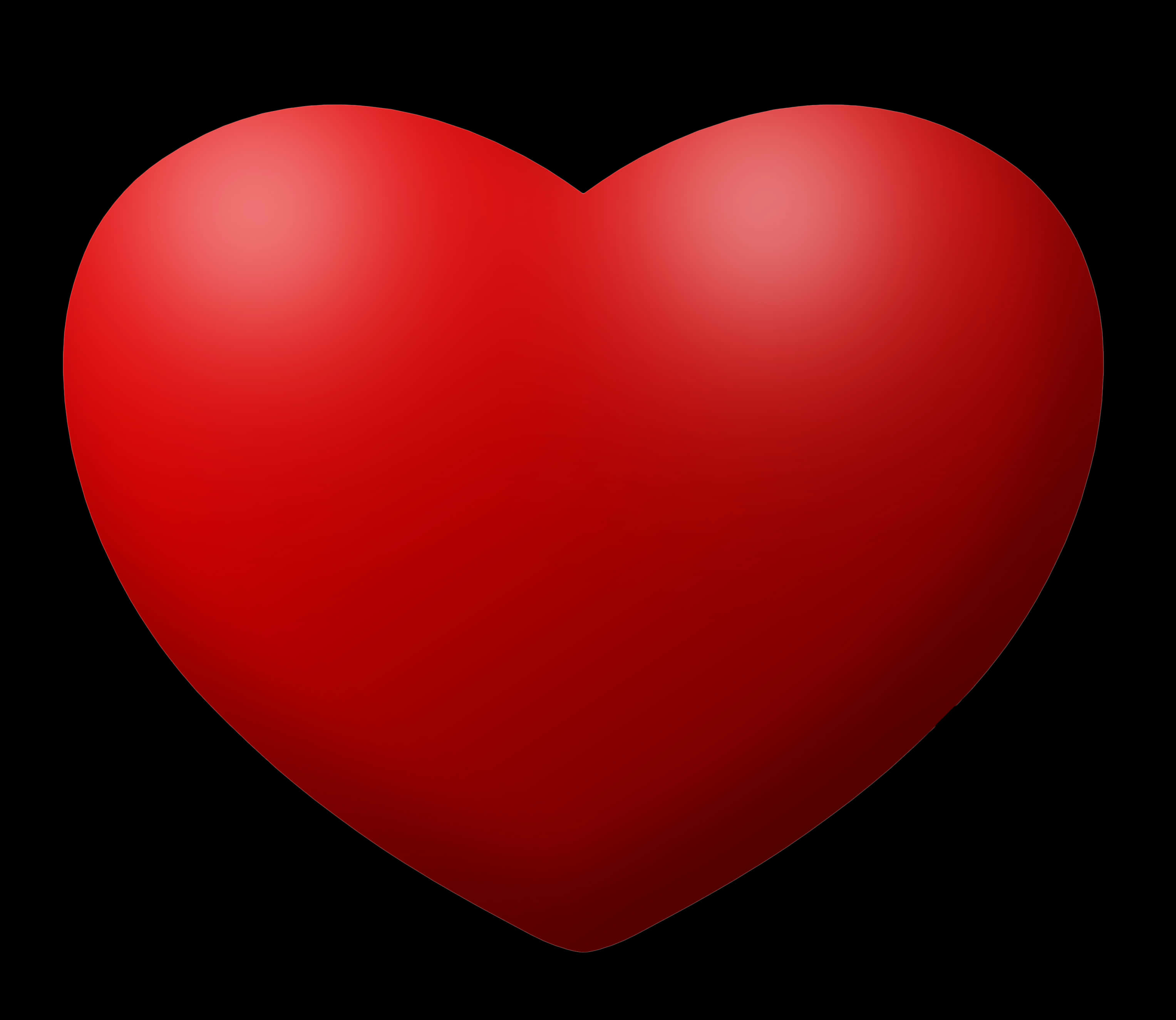 Red Heart Graphicon Black Background