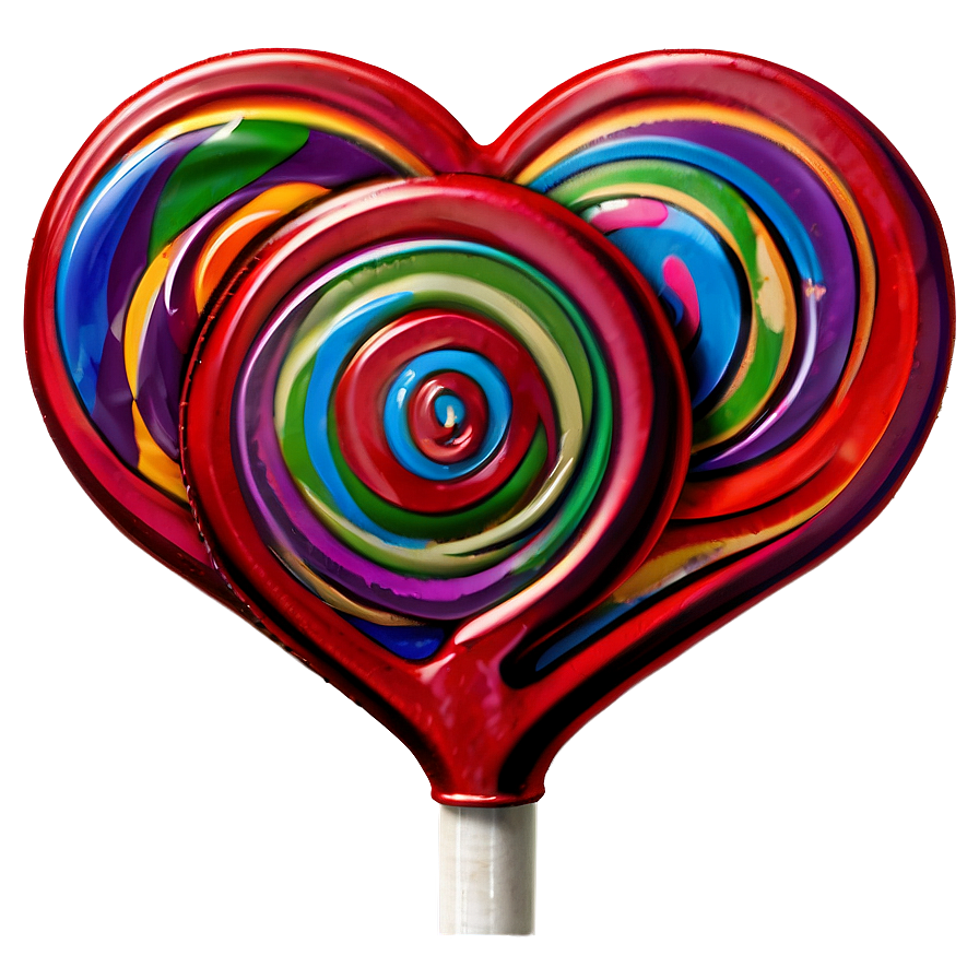 Red Heart Lollipop Png 06292024