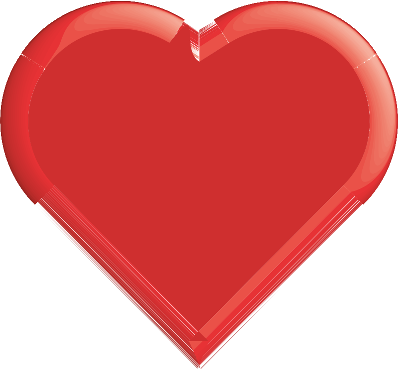 Red Heart Shape Graphic PNG with transparent background