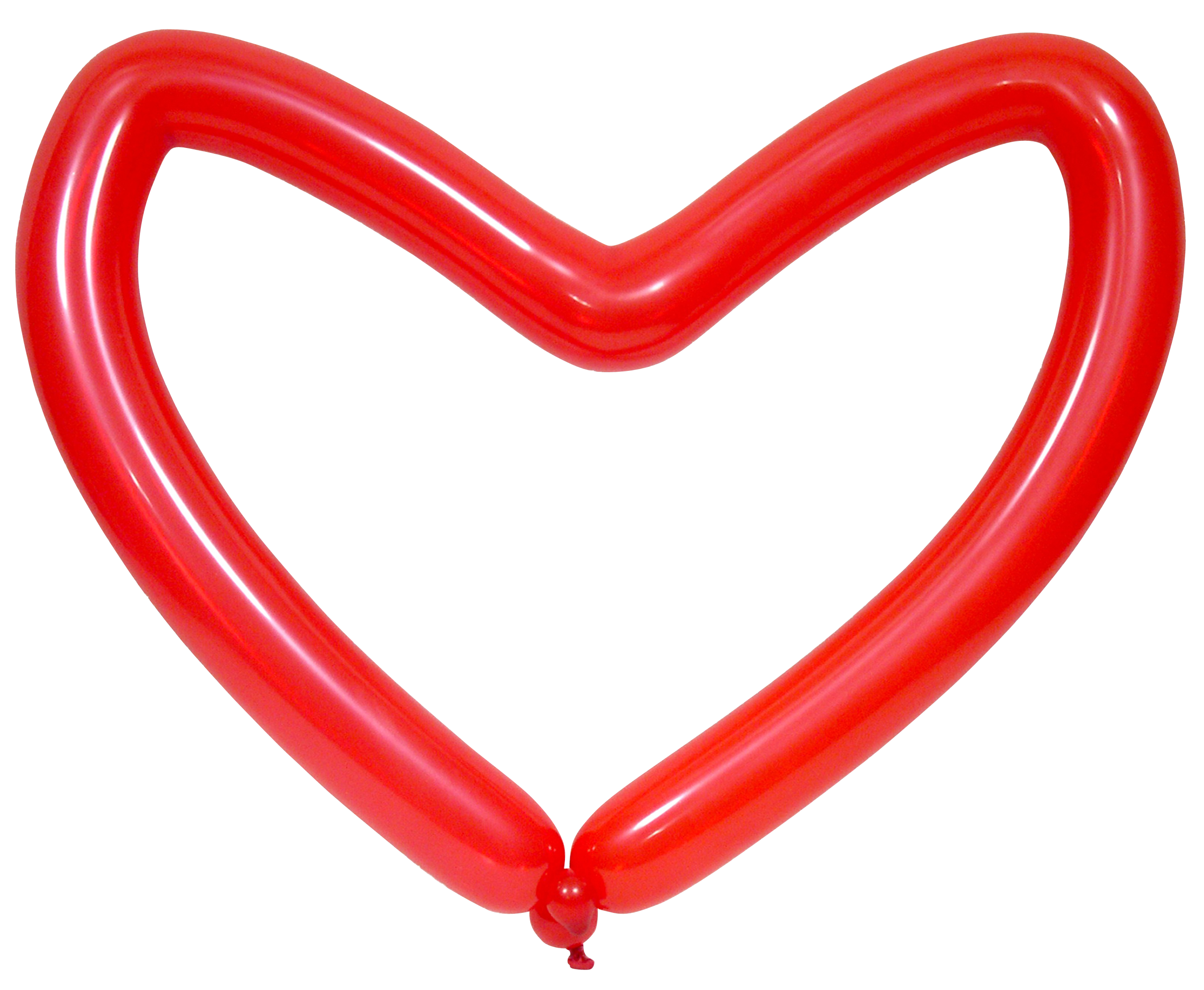 Red Heart Shaped Balloon PNG with transparent background