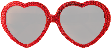 Red Heart Shaped Sunglasses