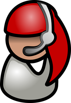 Red Helmet Cartoon Character