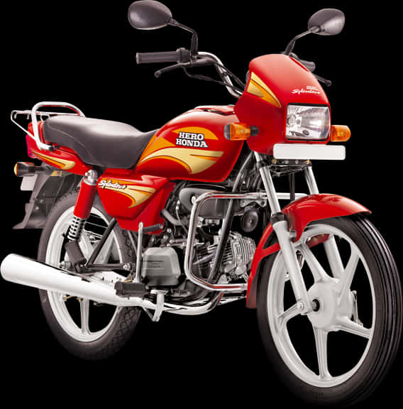 Red Hero Honda Motorcycle