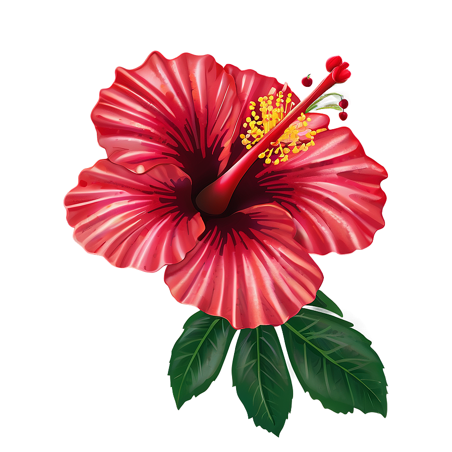 Red Hibiscus PNG hlo PNG with transparent background