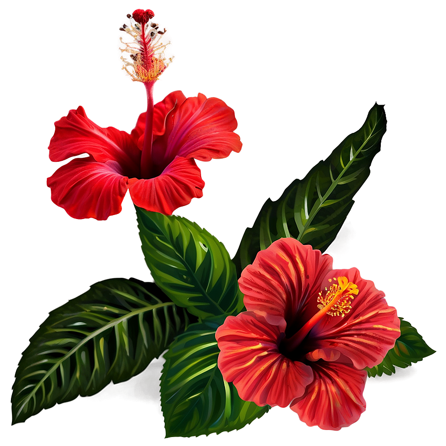 Red Hibiscus Png Kvx42