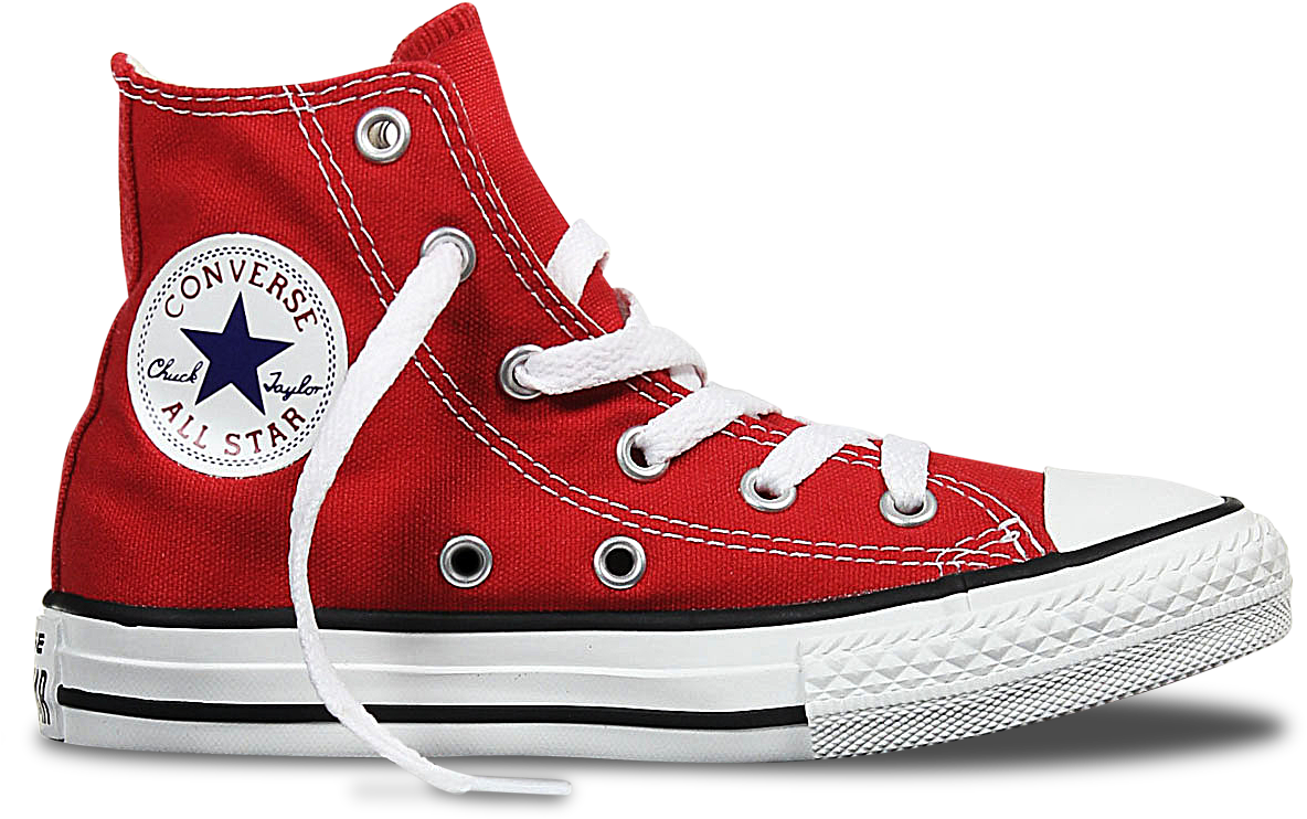 Red High Top Converse Transparent, HD Png Download PNG with transparent background