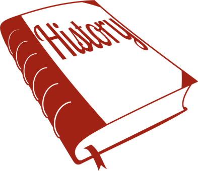 Red History Book Graphic PNG with transparent background