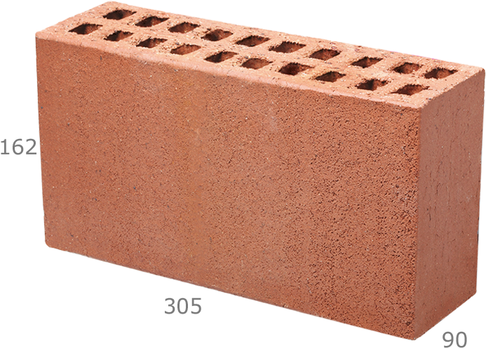 Red Hollow Brick Dimensions