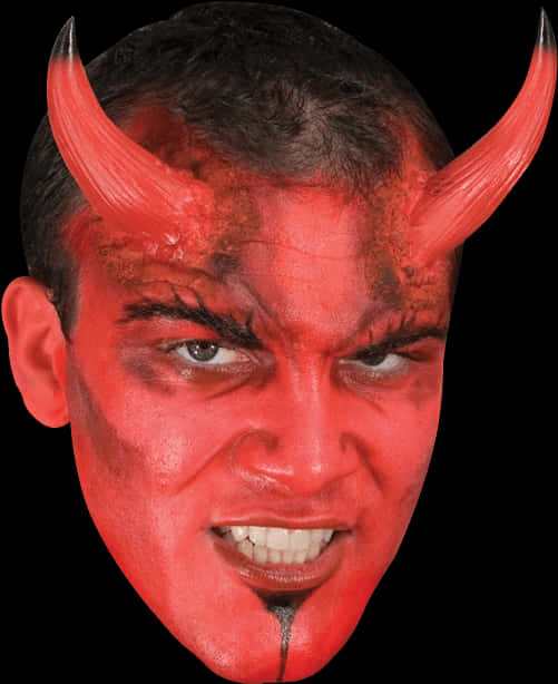 Red Horned Demon Face Paint