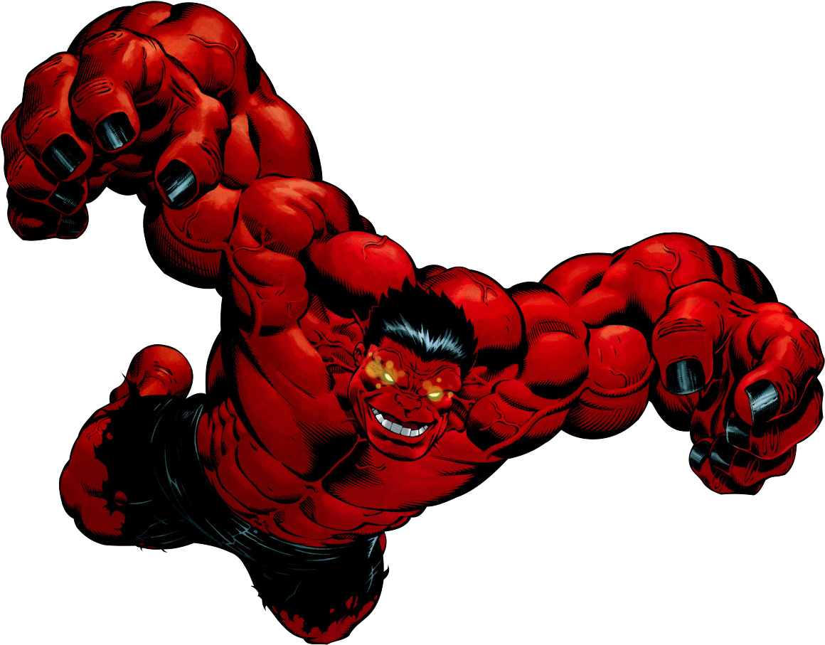 Hulk Clipart Ultimate Red - Red Hulk Comics Png, Transparent Png PNG with transparent background