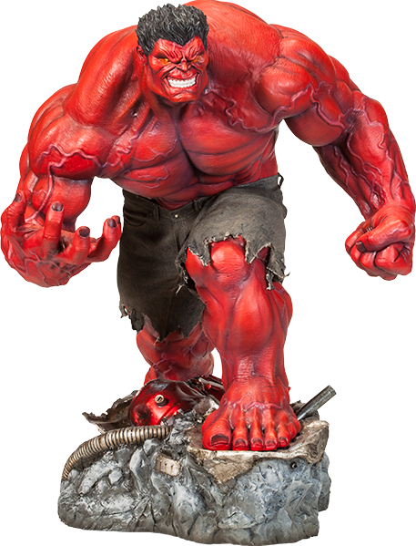 Red Hulk Statue Figure