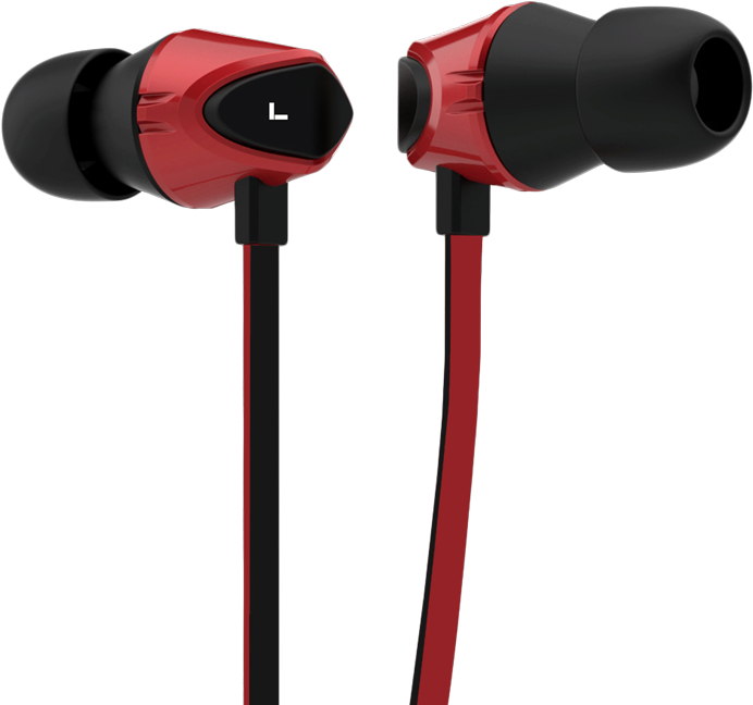 Red In Ear Earphones