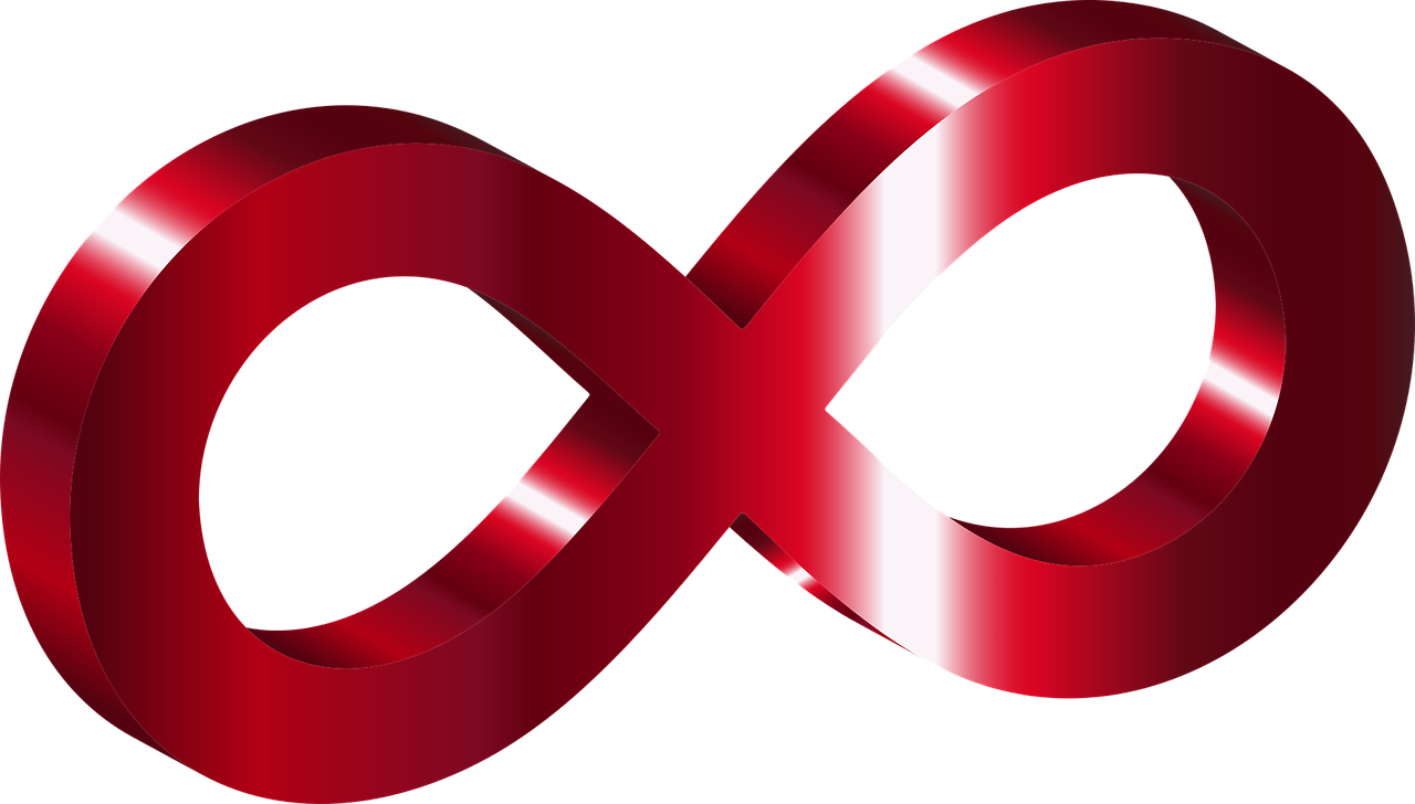 Red Infinity Symbol Graphic