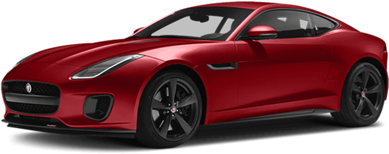 Red Jaguar F Type Coupe Side View