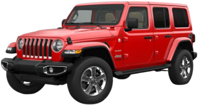 Red Jeep Wrangler Unlimited2023