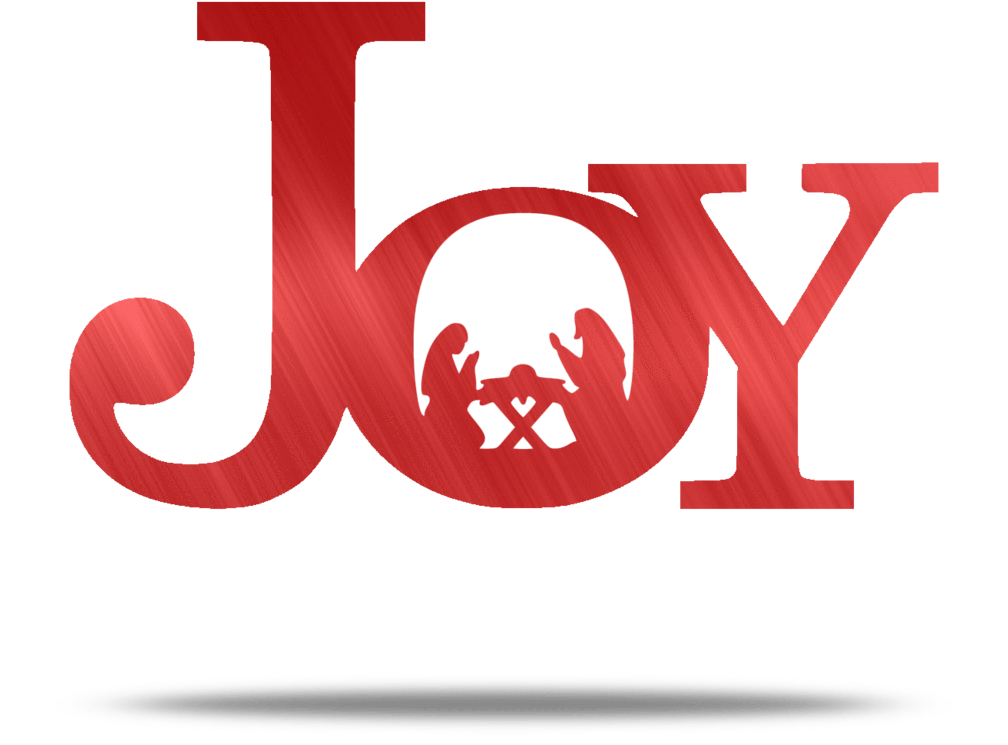 Joy Holy Manger Steel Wall Sign - Graphic Design, HD Png Download PNG with transparent background