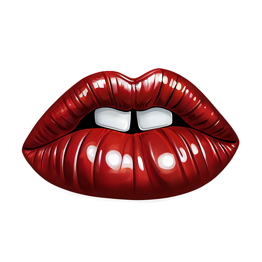 Red Kissy Lips Png 06292024