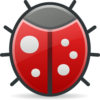 Red Ladybug Icon PNG with transparent background