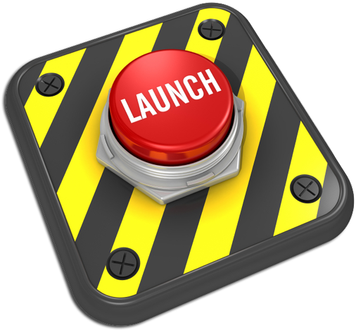 Red Launch Button Graphic