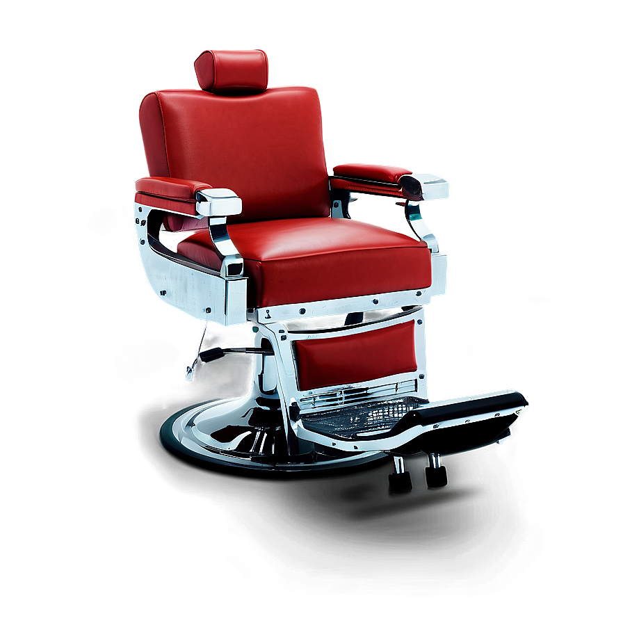 Red Leather Barber Chair Png Htg