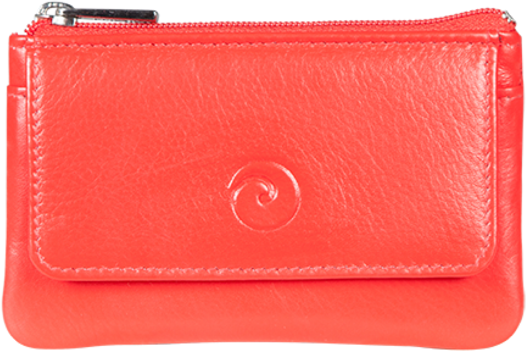 Red Leather Coin Purse