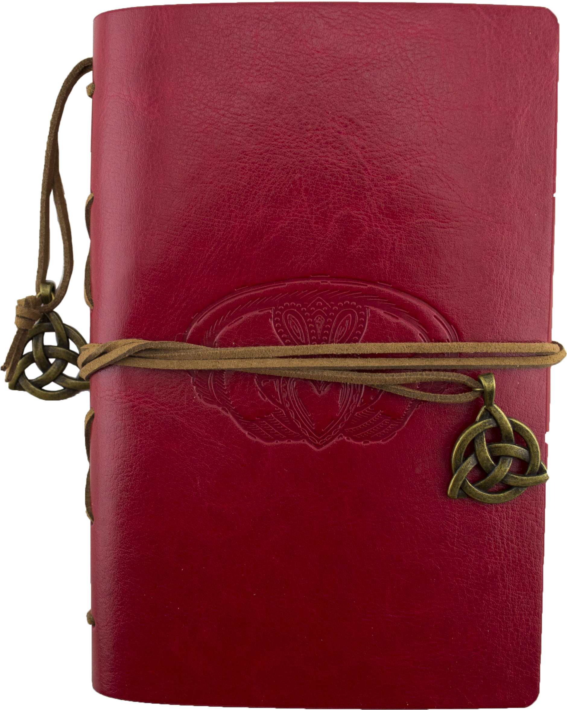 Red Leather Journalwith Celtic Knot