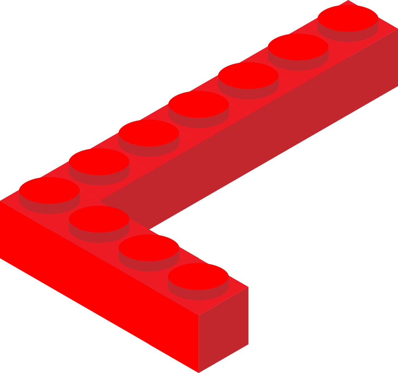 Red Lego Brick Letter L