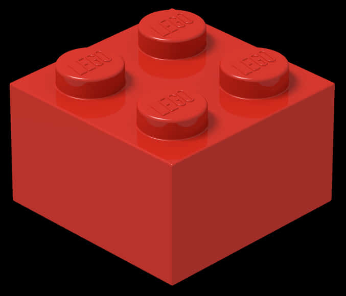 Red Lego Brick Single Piece