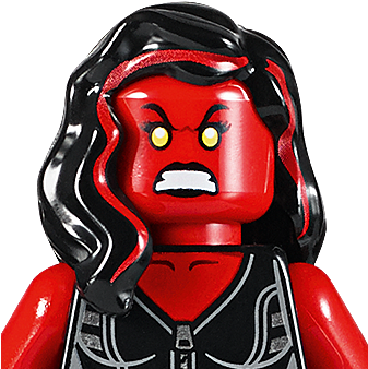 Red Lego Figure Angry Expression