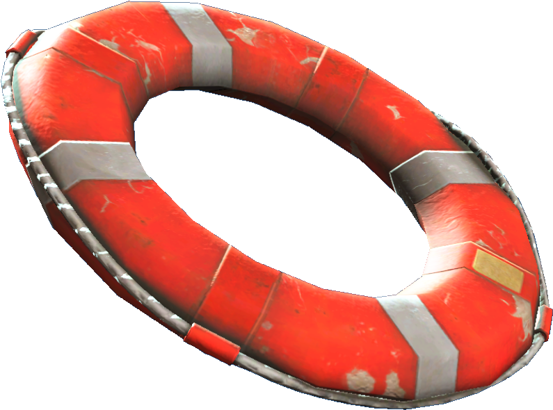 Red Lifebuoy3 D Render PNG with transparent background