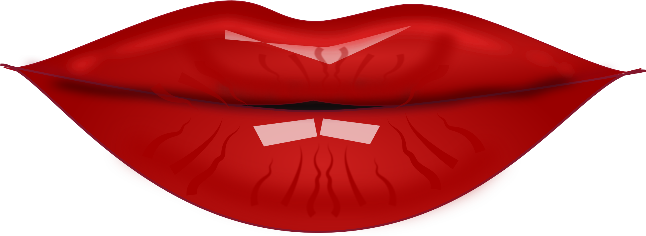 Red Lips Illustration PNG with transparent background