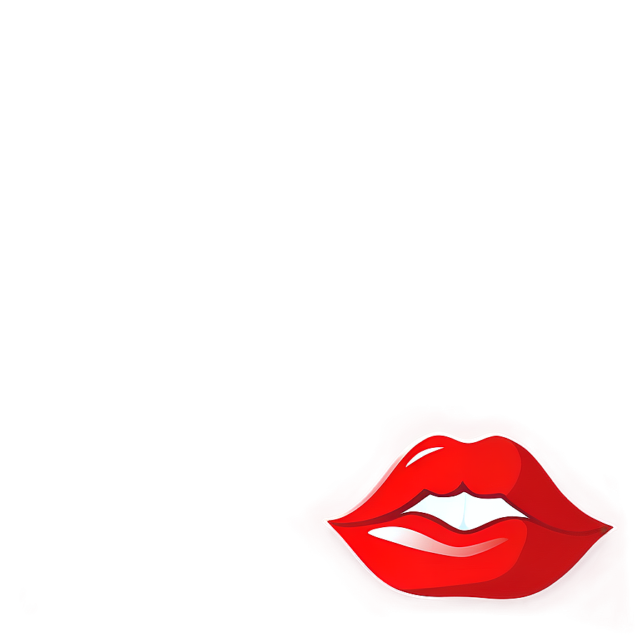 Red Lips In Comic Style Png Ljd