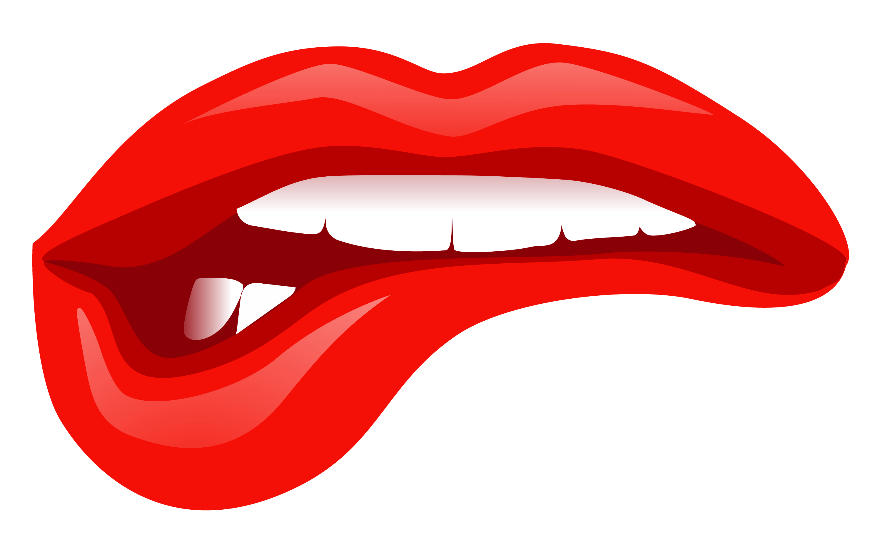 Red Lips Vector Illustration PNG with transparent background