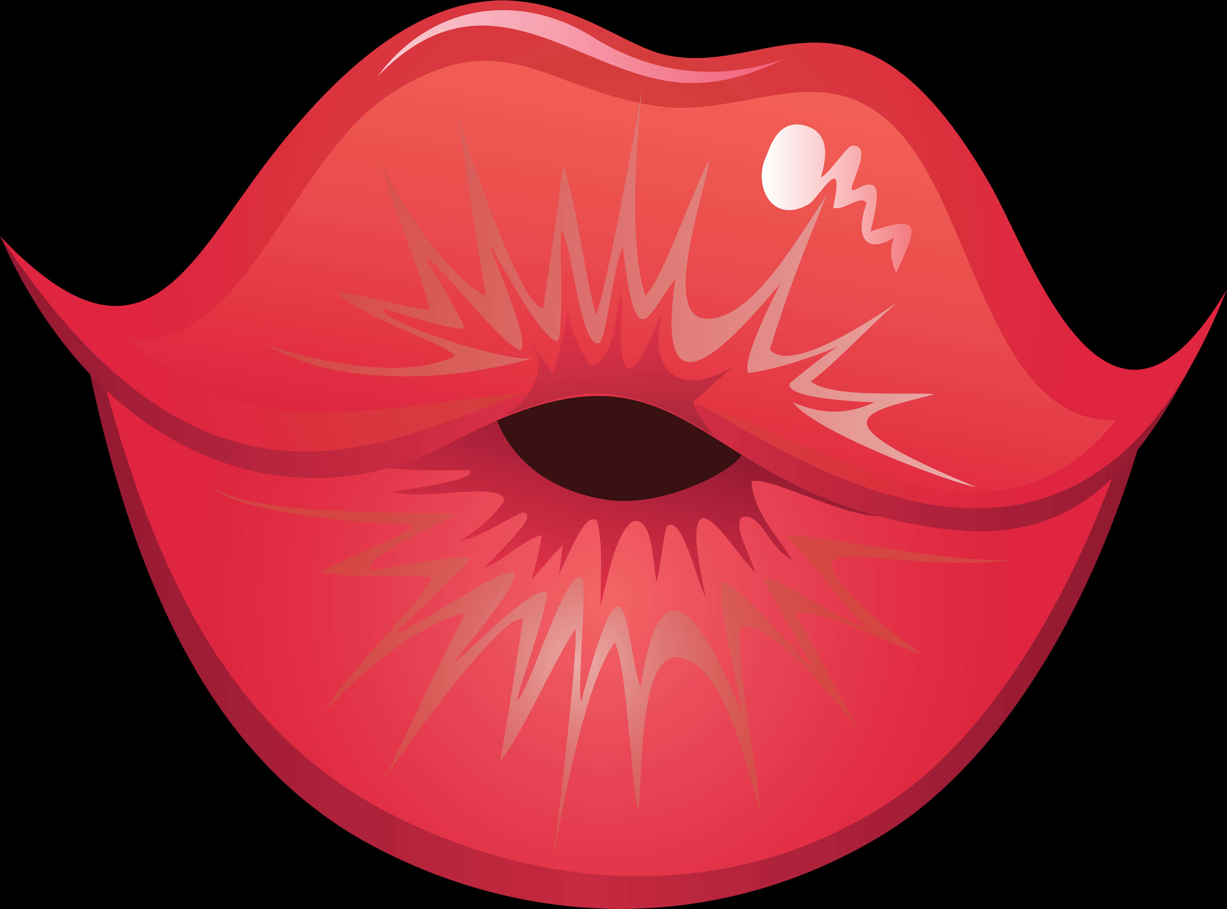 Red Lips Vector Illustration