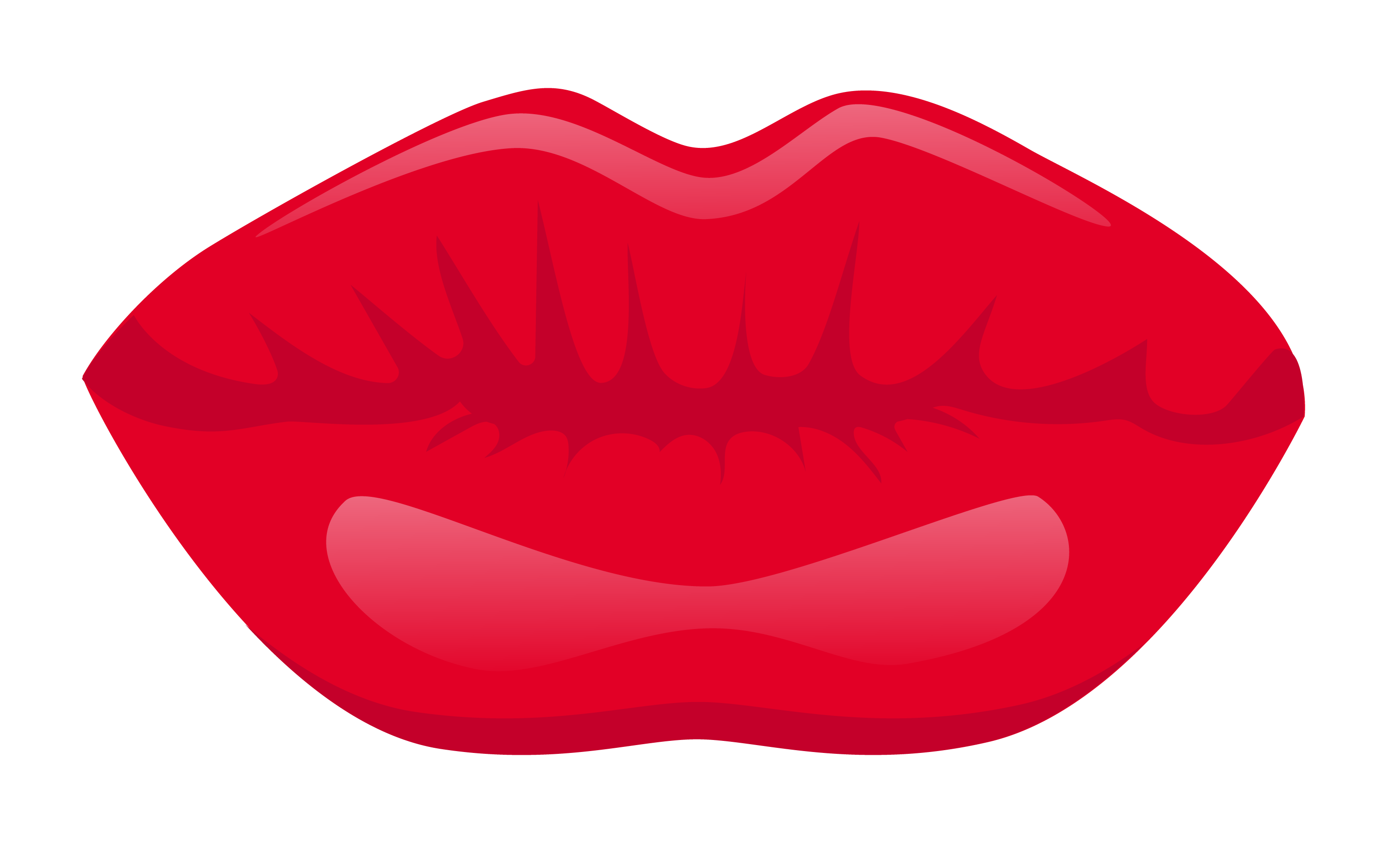Red Lips Vector Illustration PNG with transparent background