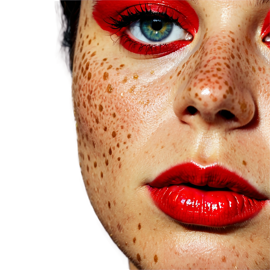 Red Lips With Freckles Png Kyi43