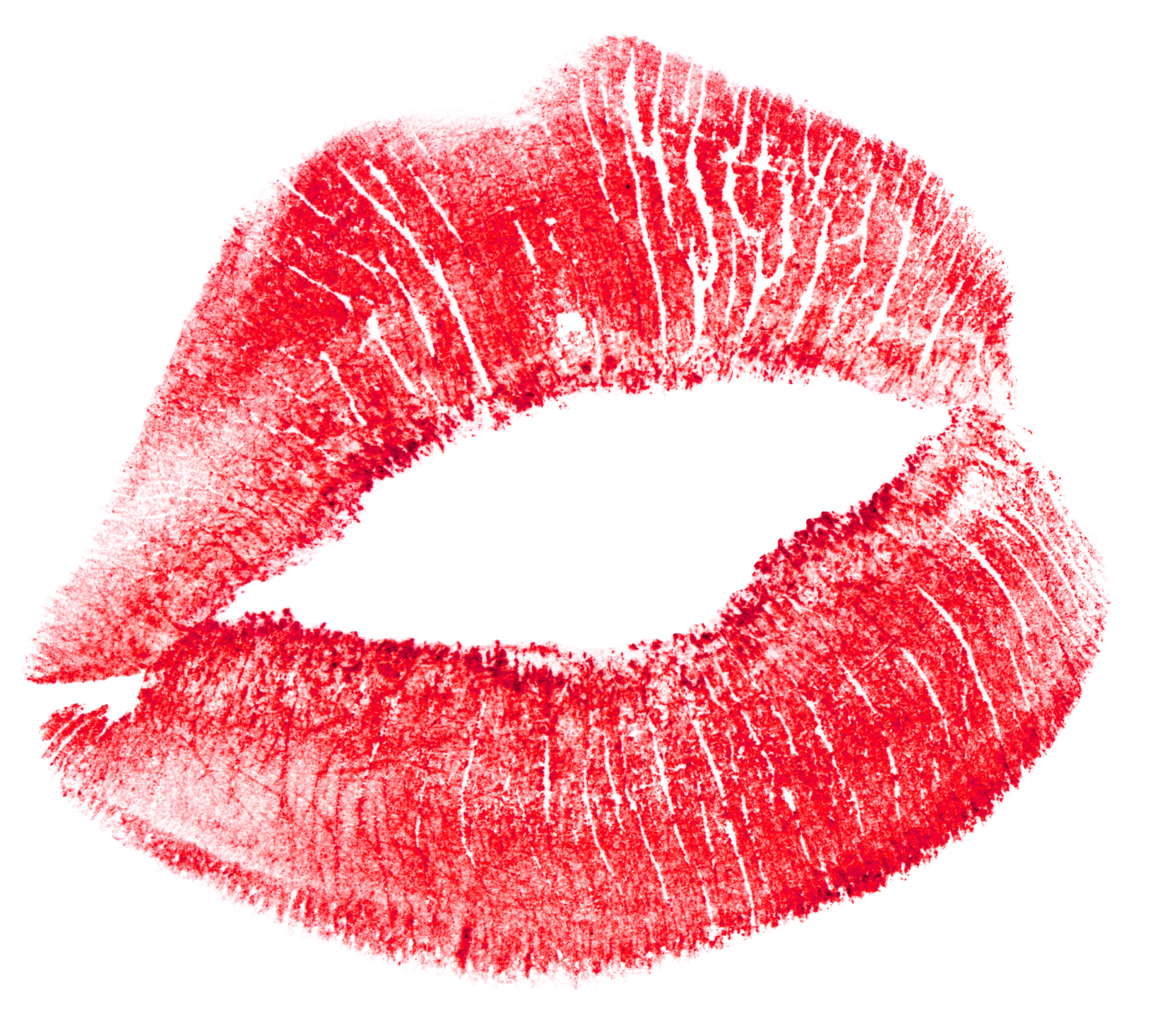 Red Lipstick Kiss Mark PNG with transparent background