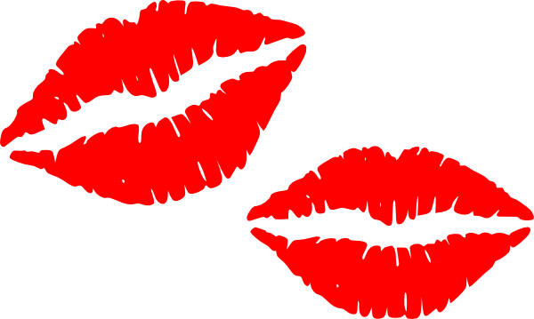 Red Lipstick Kiss Marks PNG with transparent background