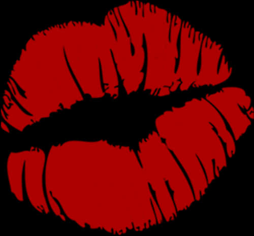 Red Lipstick Kiss Print