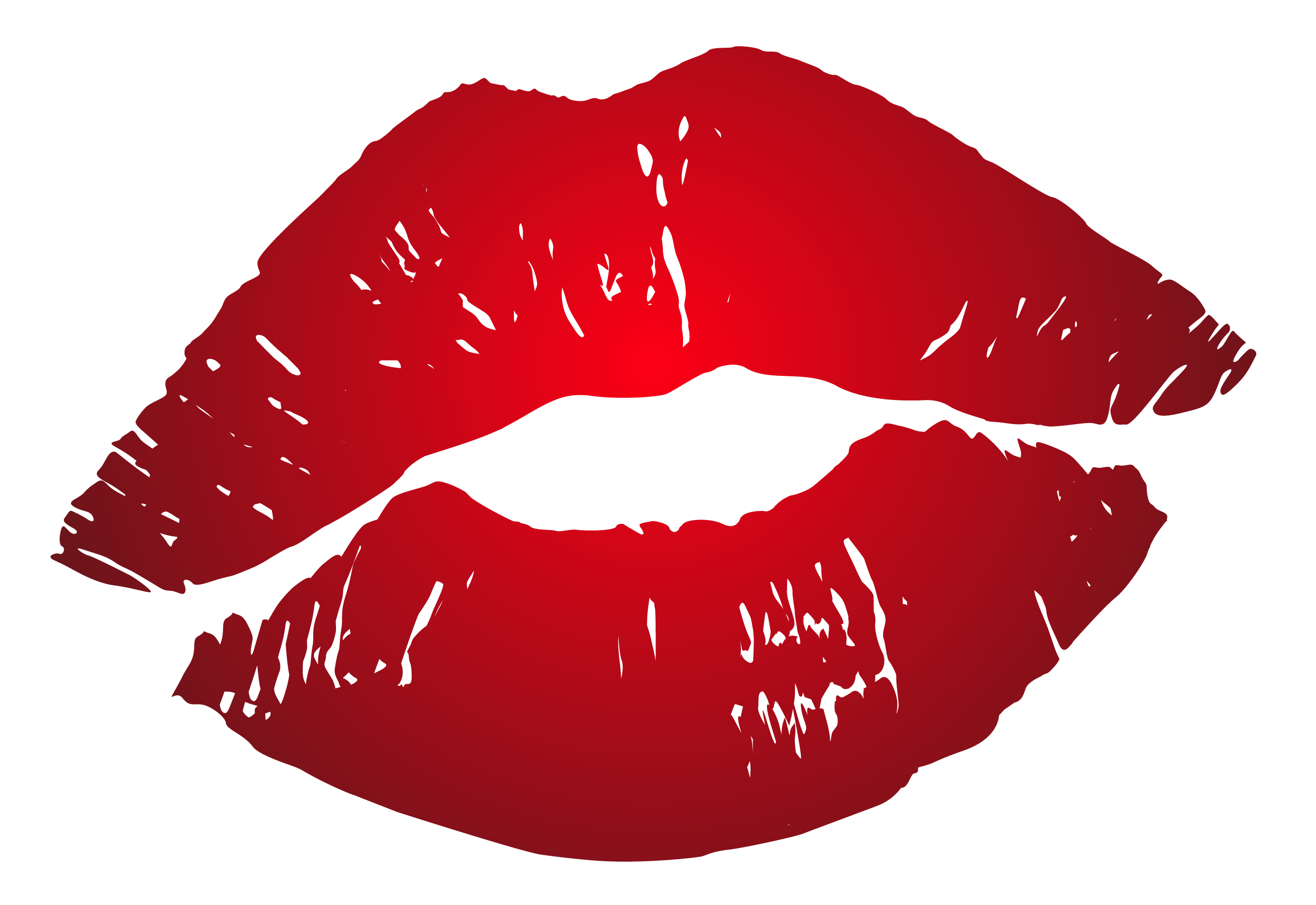 Red Lipstick Kiss Print PNG with transparent background