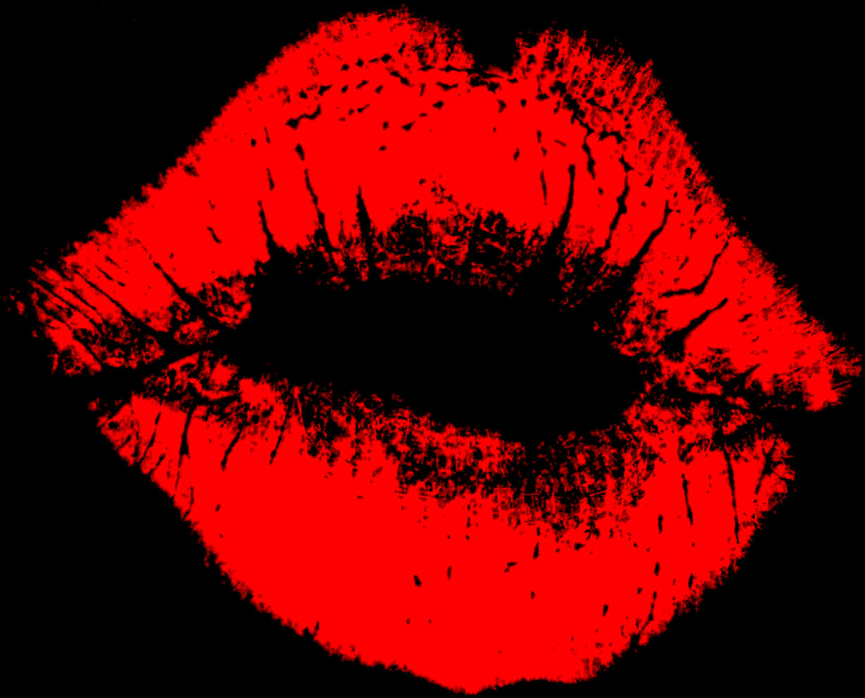 Red Lipstick Kiss Texture