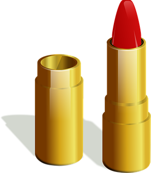 Red Lipstick Open Container PNG with transparent background