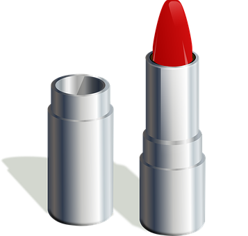 Red Lipstick Vector Illustration PNG with transparent background