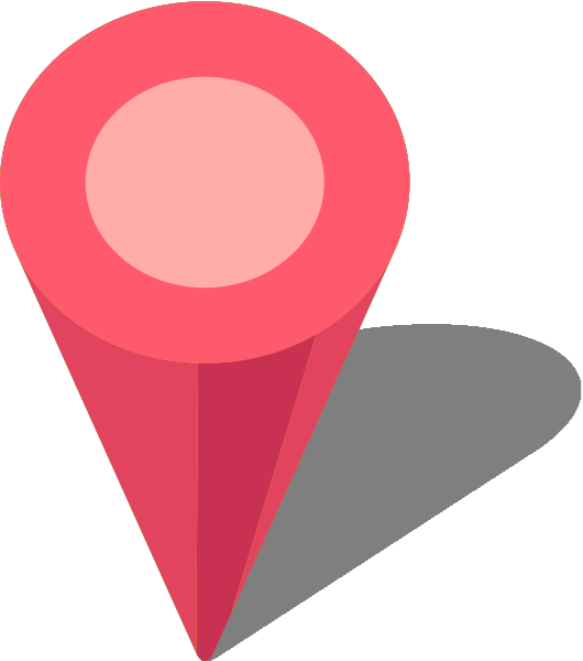 Red Location Pin Icon PNG with transparent background