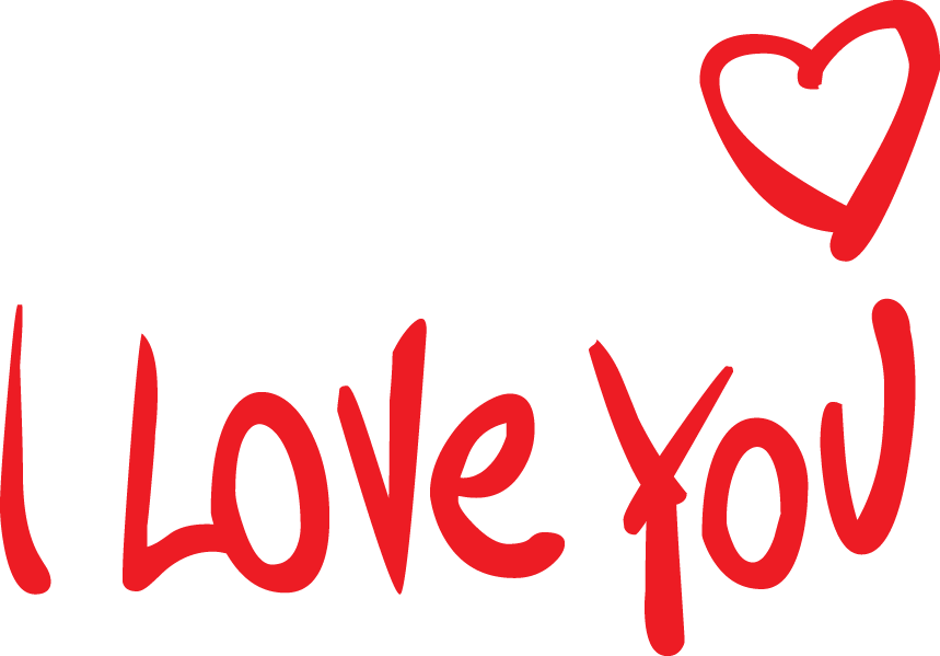 Red Love Declaration PNG with transparent background