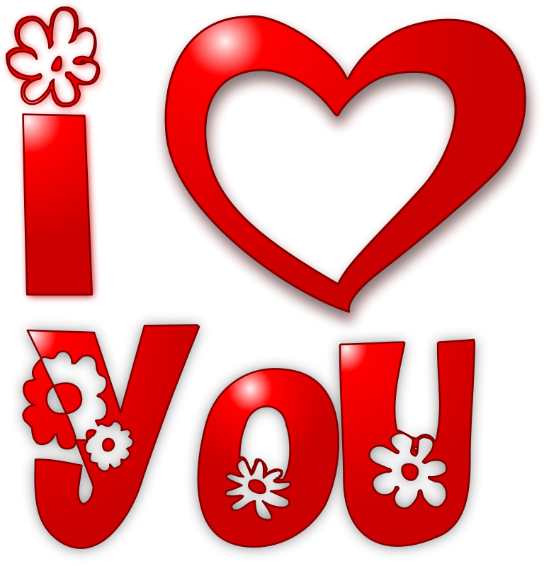 Red Love Graphic PNG with transparent background