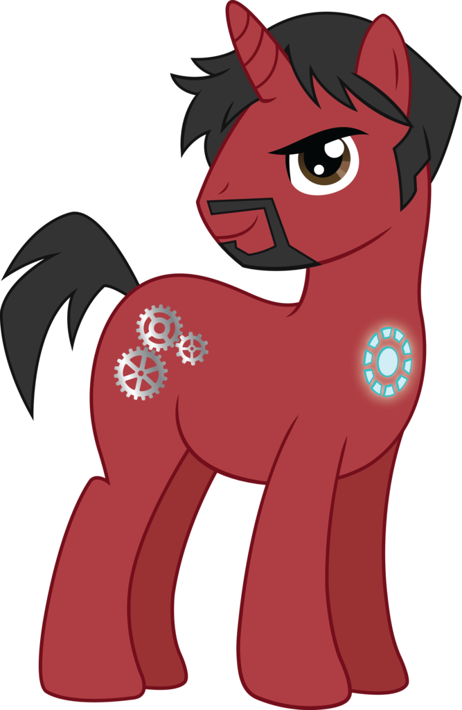 Arc Reactor Artist Icantunloveyou Facial Hair - Iron Man Pony, HD Png Download PNG with transparent background