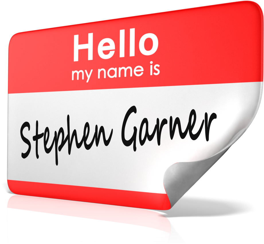 Red Name Tag Design Stephen Garner