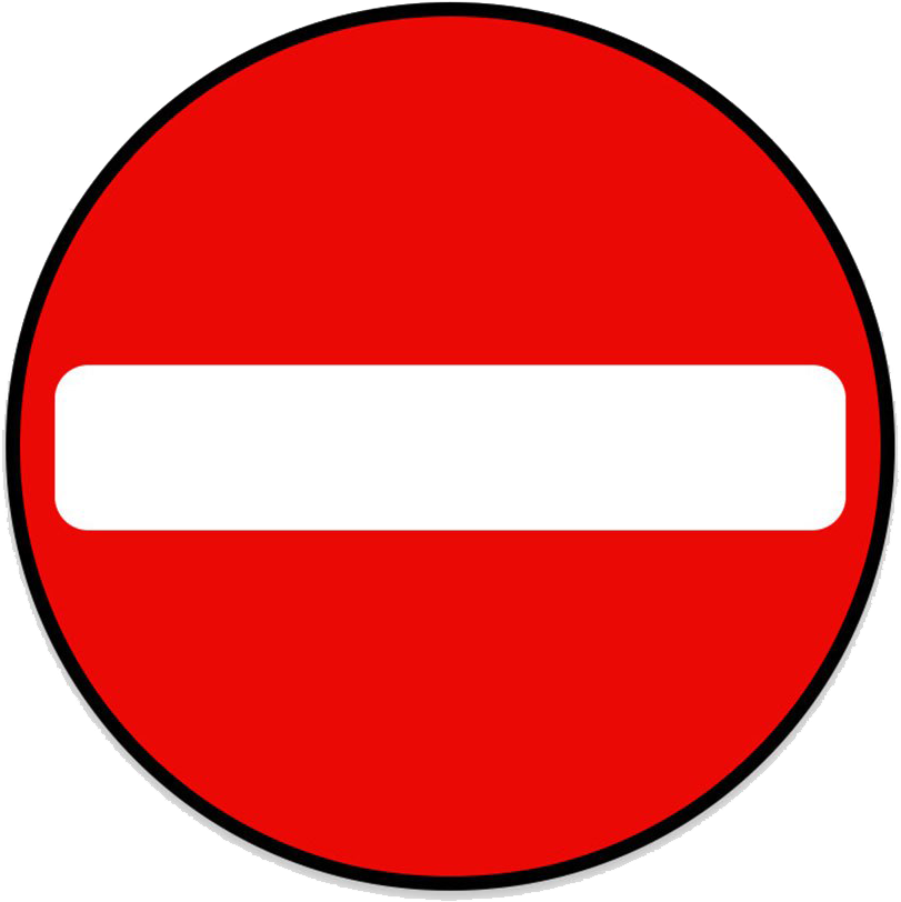 Red No Entry Sign