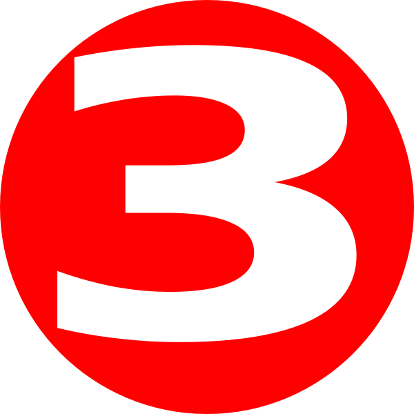 Red Number3 Icon